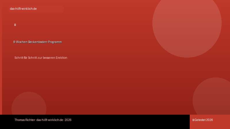 8-Wochen Beckenboden-Programm gegen Erektionsstörung