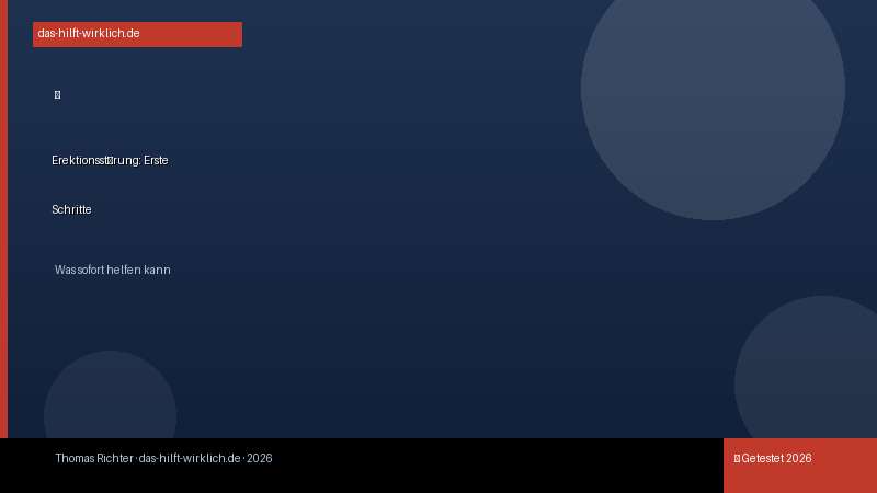 Erektionsstörung was tun: Die ersten Schritte