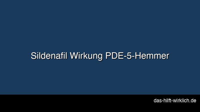 Sildenafil Wirkungsmechanismus PDE-5-Hemmer erklärt