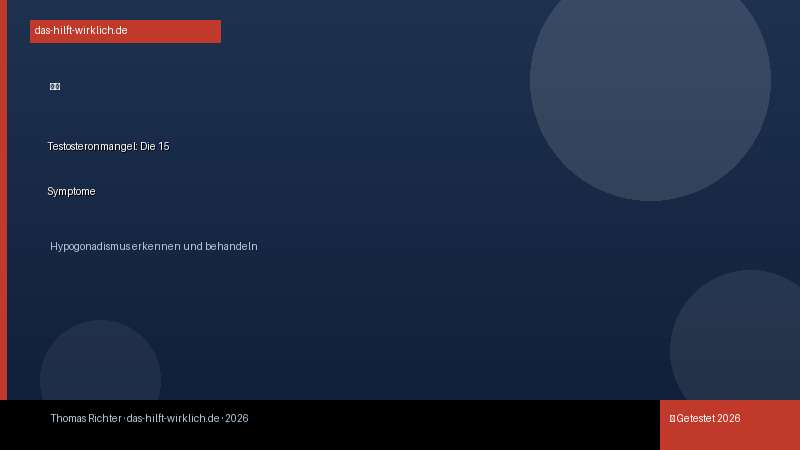 Testosteronmangel Symptome: Die wichtigsten 15 Zeichen